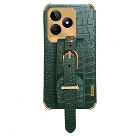 Deksel Til Realme C53 Armbåndsstøtte Med Krokodilletekstur