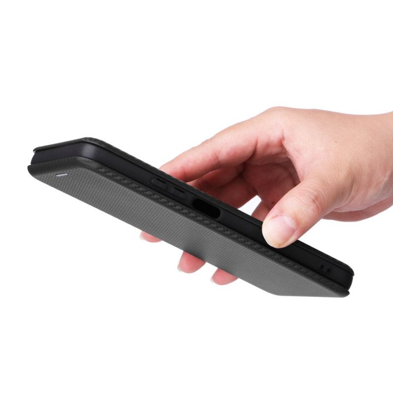 Folio Deksel Lær Realme C53 Mobildeksel Karbonfiber