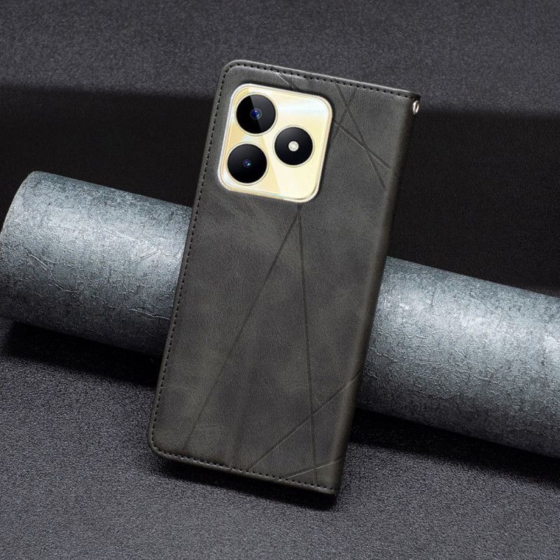 Folio Deksel Realme C53 Geometrisk Mønster