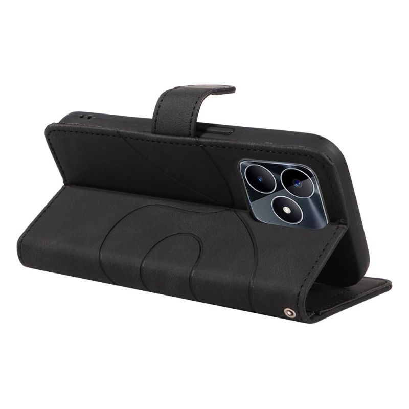 Folio Deksel Til Realme C53 Bølgede Linjer