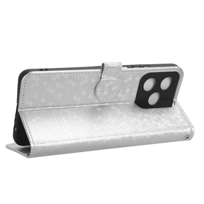 Folio Deksel Til Realme C53 Glitterprikker Med Snor