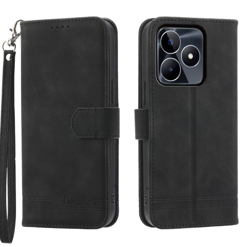 Lærdeksel Folio Deksel Realme C53 Mobildeksel Dierfeng