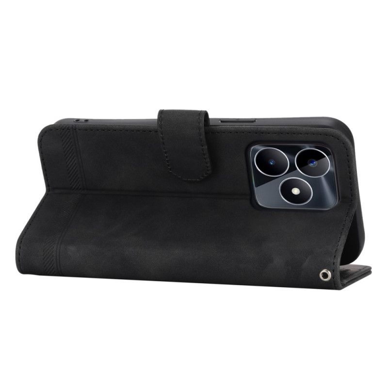 Lærdeksel Folio Deksel Realme C53 Mobildeksel Dierfeng