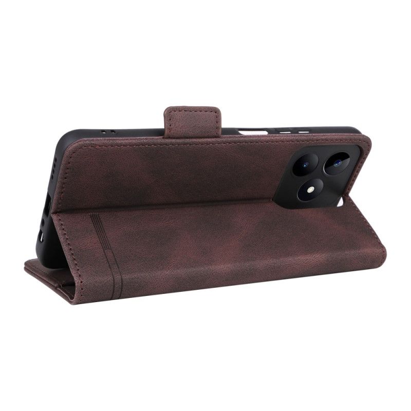 Lærdeksel Folio Deksel Realme C53 Mobildeksel Retrodesign