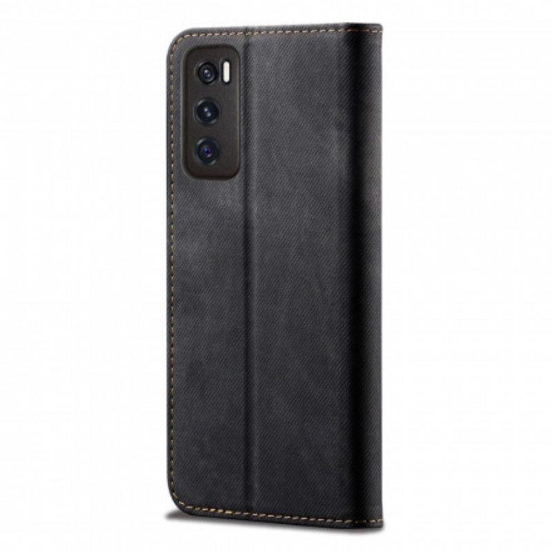 Beskyttelse Deksel Til Vivo Y70 Folio Deksel Denim Stoff