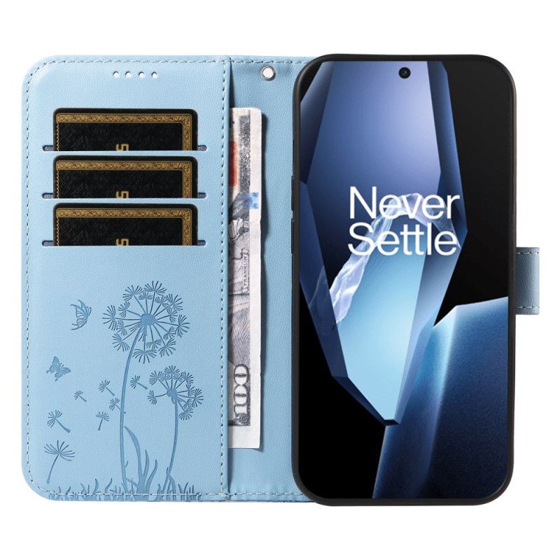 Folio Deksel Oneplus 13r Løvetannstropp Beskyttelse Deksel