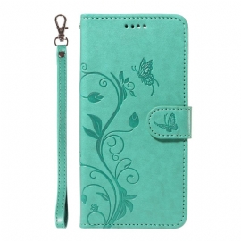 Folio Deksel Til Oneplus 13r Blomstermønstret Rem