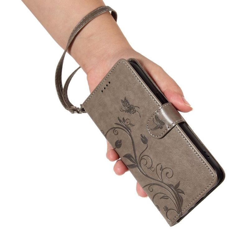 Folio Deksel Til Oneplus 13r Blomstermønstret Rem