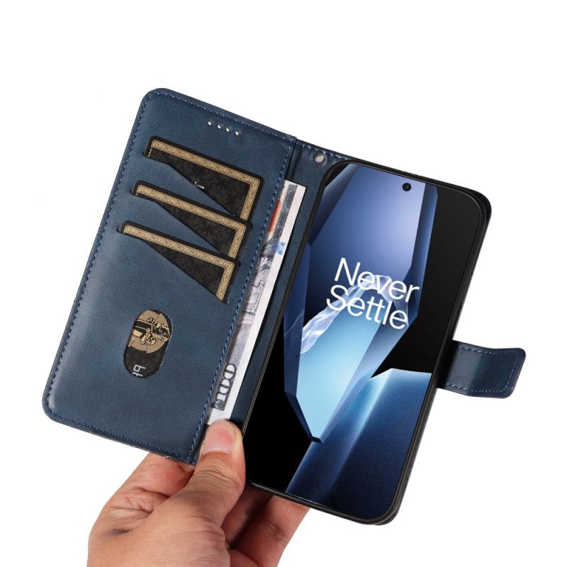 Lærdeksel Folio Deksel Oneplus 13r Geometrisk Design