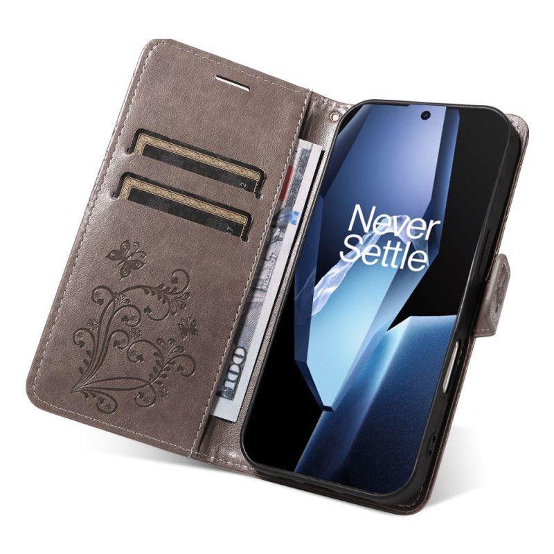 Lærdeksel Folio Deksel Oneplus 13r Kjempestore Sommerfugler