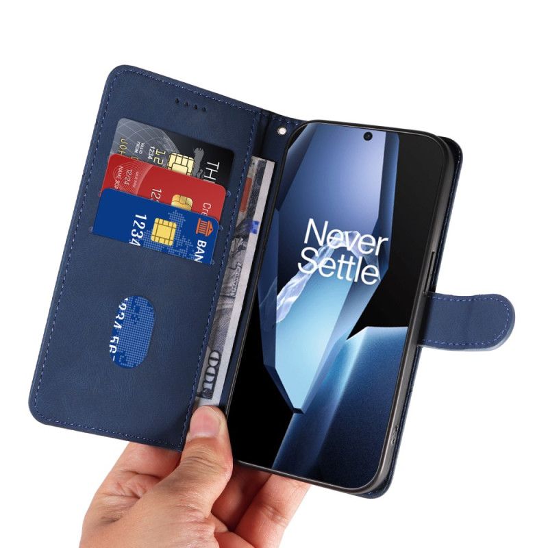 Lærdeksel Folio Deksel Oneplus 13r Mobildeksel Bølgede Linjer