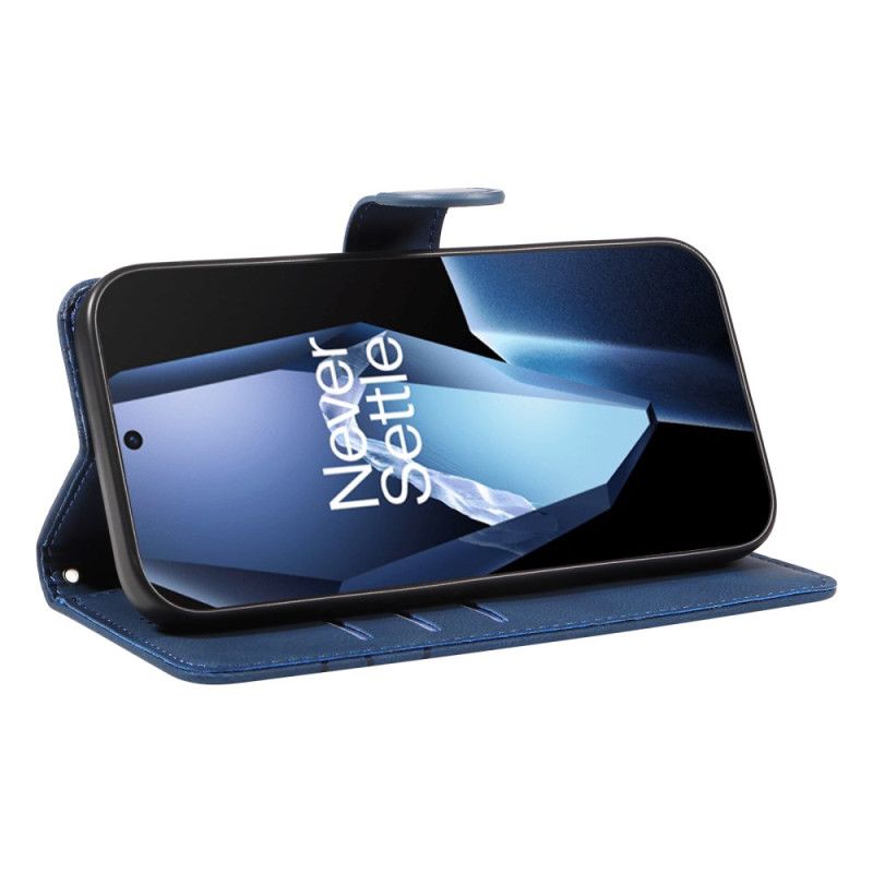 Lærdeksel Folio Deksel Oneplus 13r Mobildeksel Bølgede Linjer