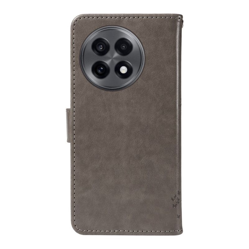 Lærdeksel Folio Deksel Oneplus 13r Mobildeksel Tre Og Katt