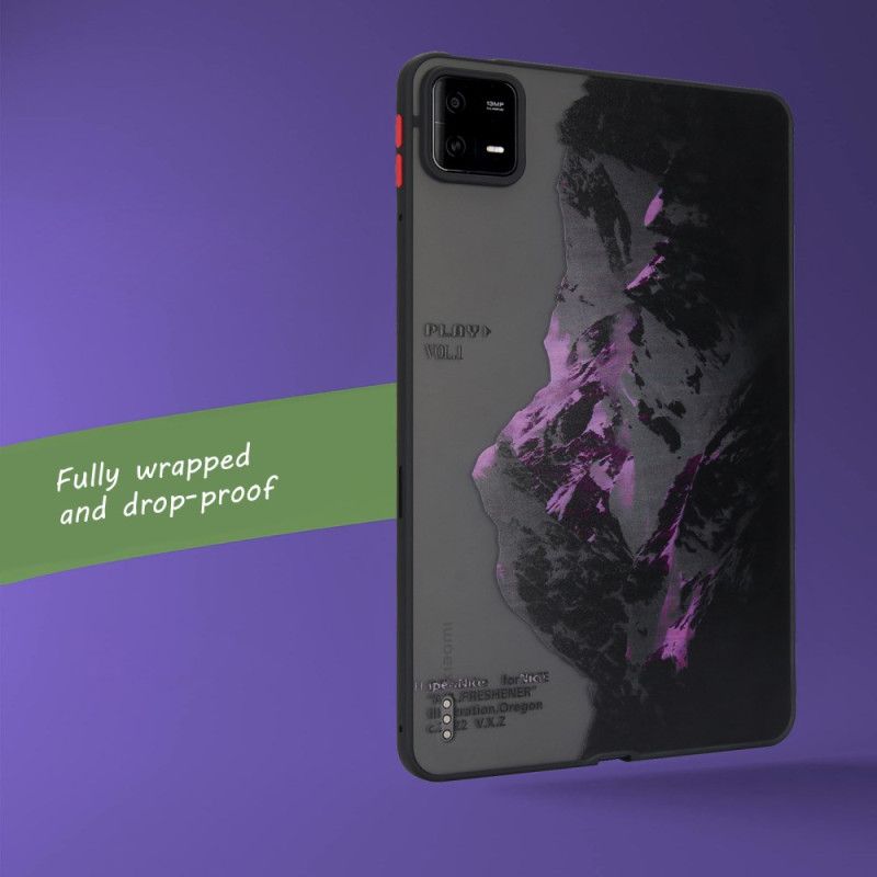 Deksel Xiaomi Pad 6 Pro Mobildeksel Lilla Snødekte Fjell