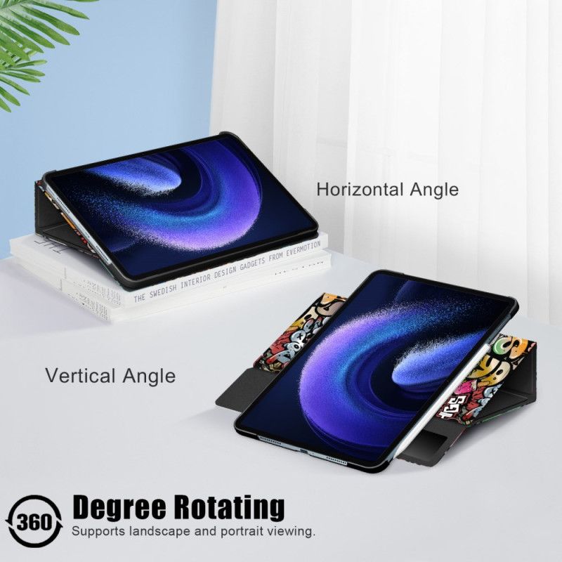 Xiaomi Pad 6 Pro Roterende Pekepennholder Med Graffiti