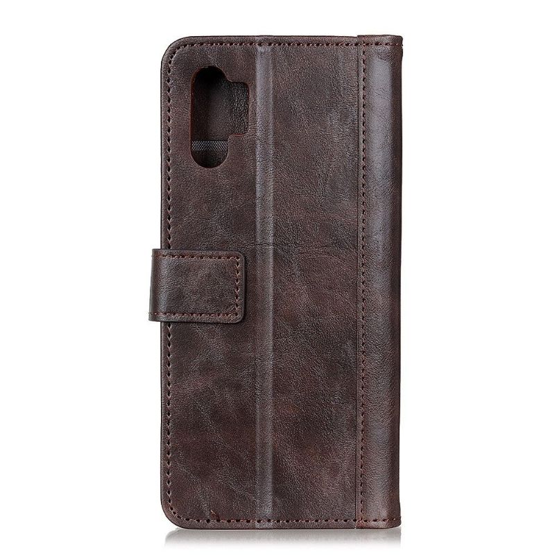Folio Deksel Til Samsung Galaxy Note 10+ / Note 10+ 5G Anti-fall Premium Skinn Med Nagler