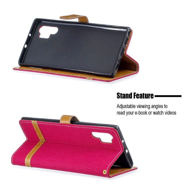 Folio Deksel Til Samsung Galaxy Note 10+ / Note 10+ 5G Stofftrekk