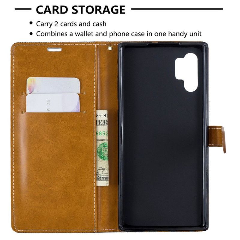 Folio Deksel Til Samsung Galaxy Note 10+ / Note 10+ 5G Stofftrekk