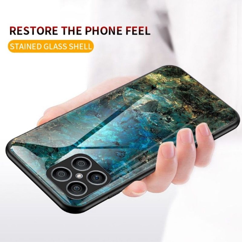 Deksel Til Honor X8 Originalitet Ocean Marble Glass Back