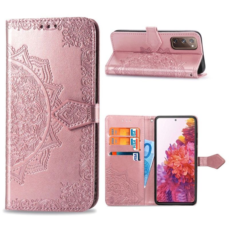 Folio Deksel Til Samsung Galaxy S20 FE Mandala Kortholder