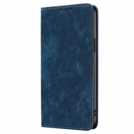 Folio Deksel Realme C71 Semsket Skinn