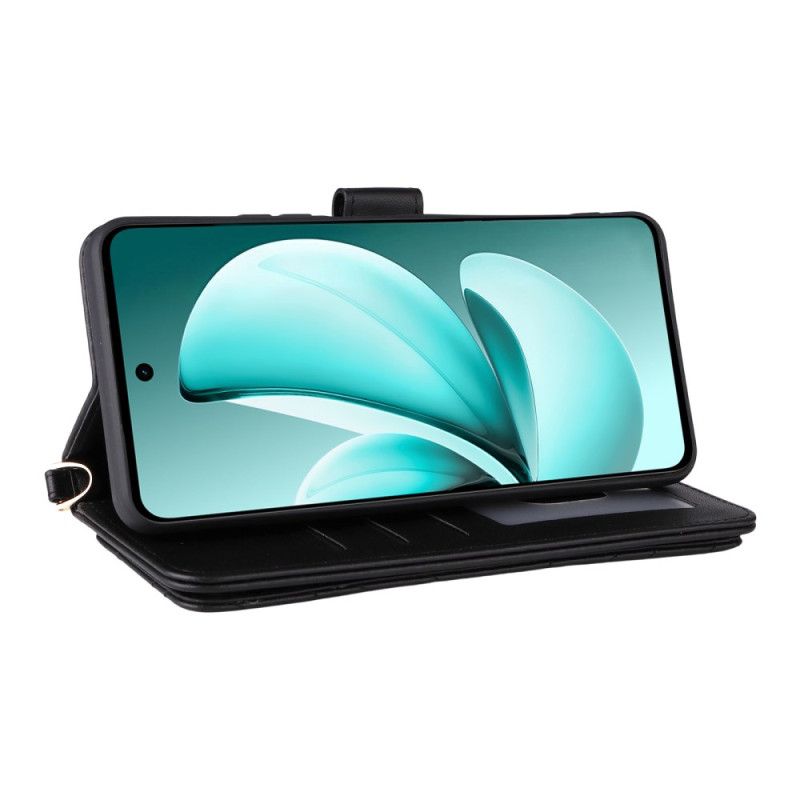 Folio Deksel Realme C71 Vattert Med Skulderstropp Og Håndleddsstropp Beskyttelse Deksel