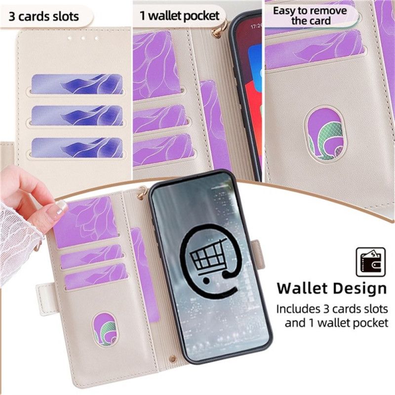 Folio Deksel Til Realme C71 Rfid-blokkering Og Gull Lås