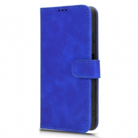 Folio Deksel Til Realme C71 Semsket Skinneffekt