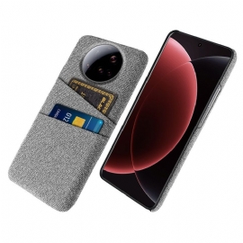 Deksel Xiaomi 15 Ultra Dobbel Kortholder I Stoff