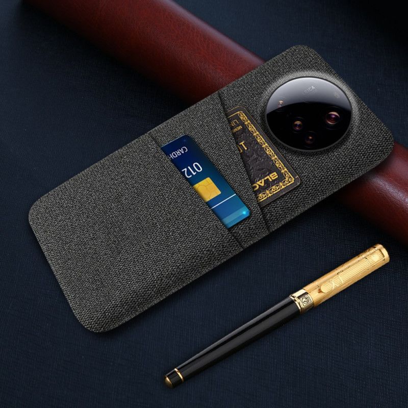 Deksel Xiaomi 15 Ultra Dobbel Kortholder I Stoff