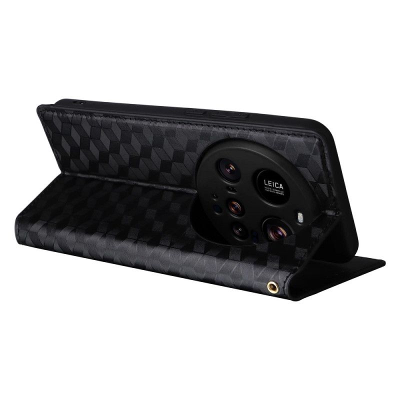 Folio Deksel Lær Xiaomi 15 Ultra Mobildeksel 3d-diamanter