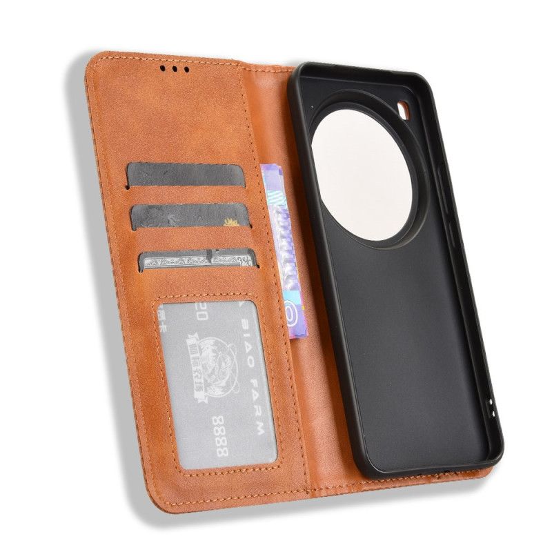 Folio Deksel Lær Xiaomi 15 Ultra Vintage Frise