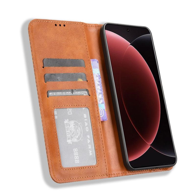 Folio Deksel Lær Xiaomi 15 Ultra Vintage Frise