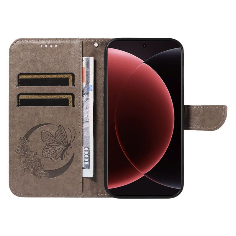 Folio Deksel Til Xiaomi 15 Ultra Sommerfugldesign