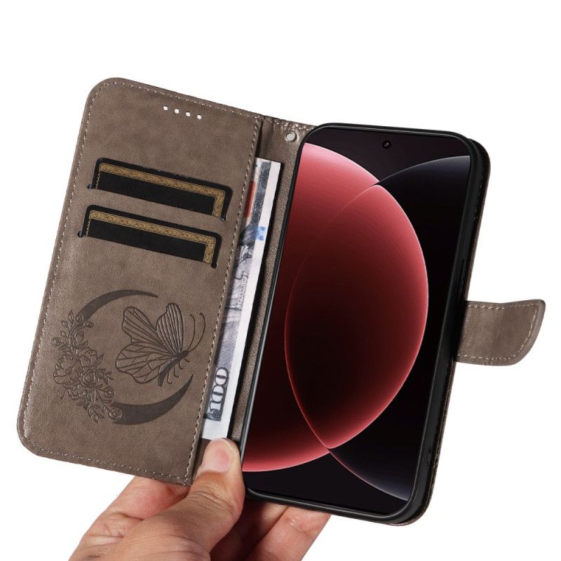 Folio Deksel Til Xiaomi 15 Ultra Sommerfugldesign