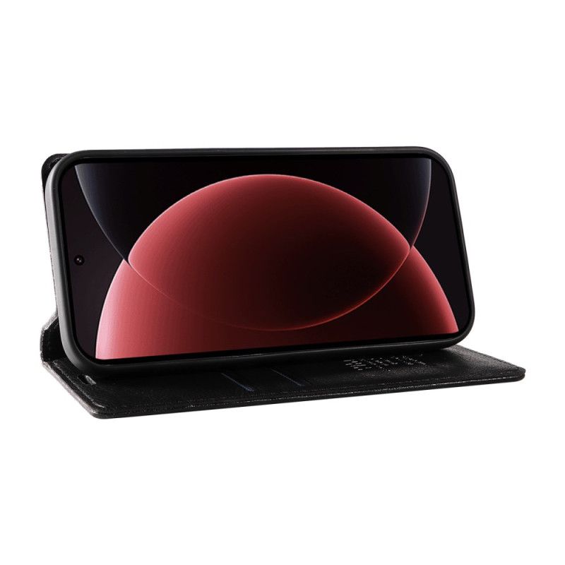 Folio Deksel Til Xiaomi 15 Ultra Yikatu Litchi-imitasjon Lær