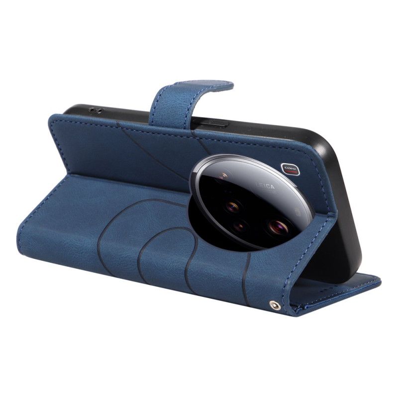 Folio Deksel Xiaomi 15 Ultra Bølgede Linjer Beskyttelse Deksel