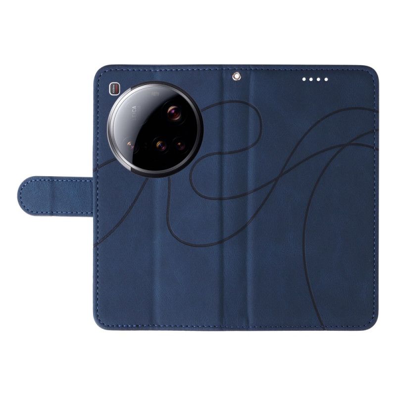 Folio Deksel Xiaomi 15 Ultra Bølgede Linjer Beskyttelse Deksel