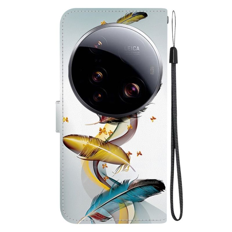 Folio Deksel Xiaomi 15 Ultra Fargerik Fjær Beskyttelse Deksel