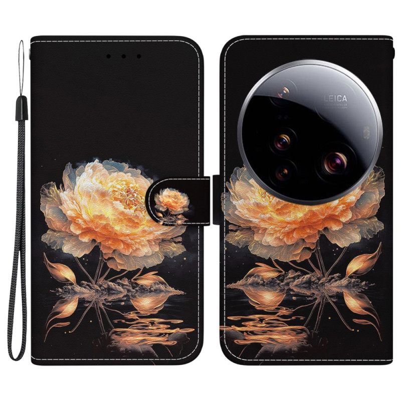 Folio Deksel Xiaomi 15 Ultra Gyllen Peon Beskyttelse Deksel