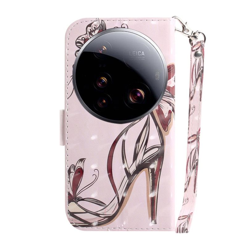 Folio Deksel Xiaomi 15 Ultra Høye Hæler Med Snor