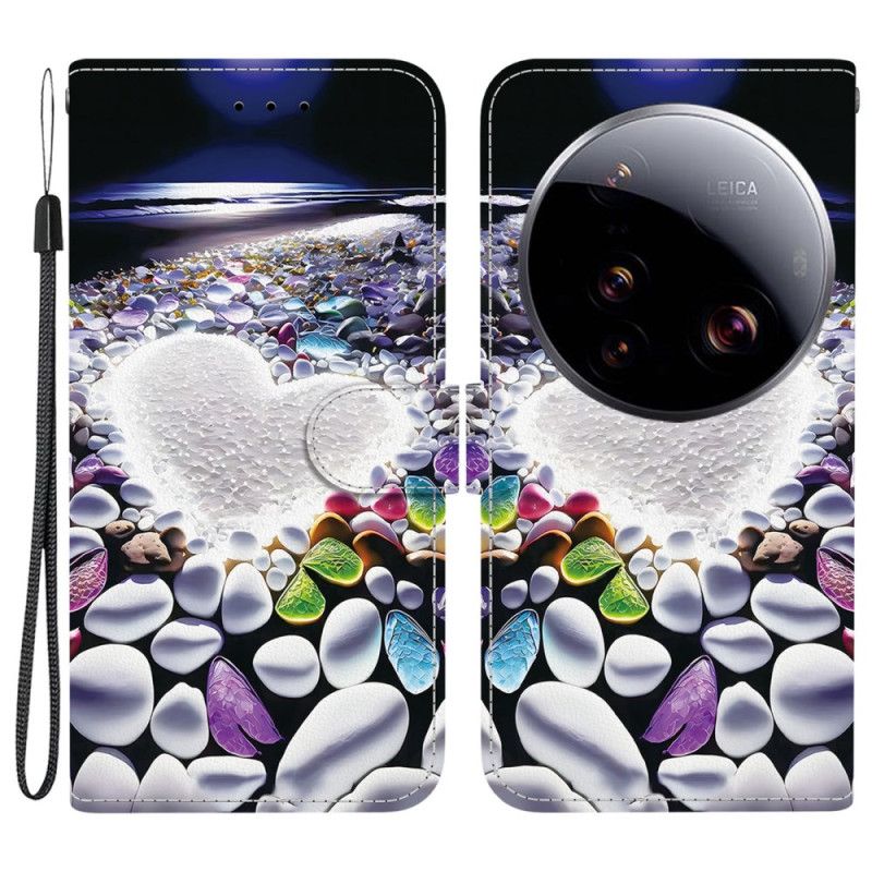 Folio Deksel Xiaomi 15 Ultra Hvitt Hjerte