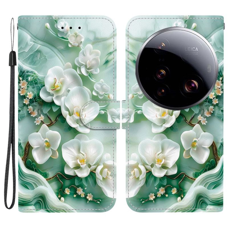 Folio Deksel Xiaomi 15 Ultra Jadeblomster