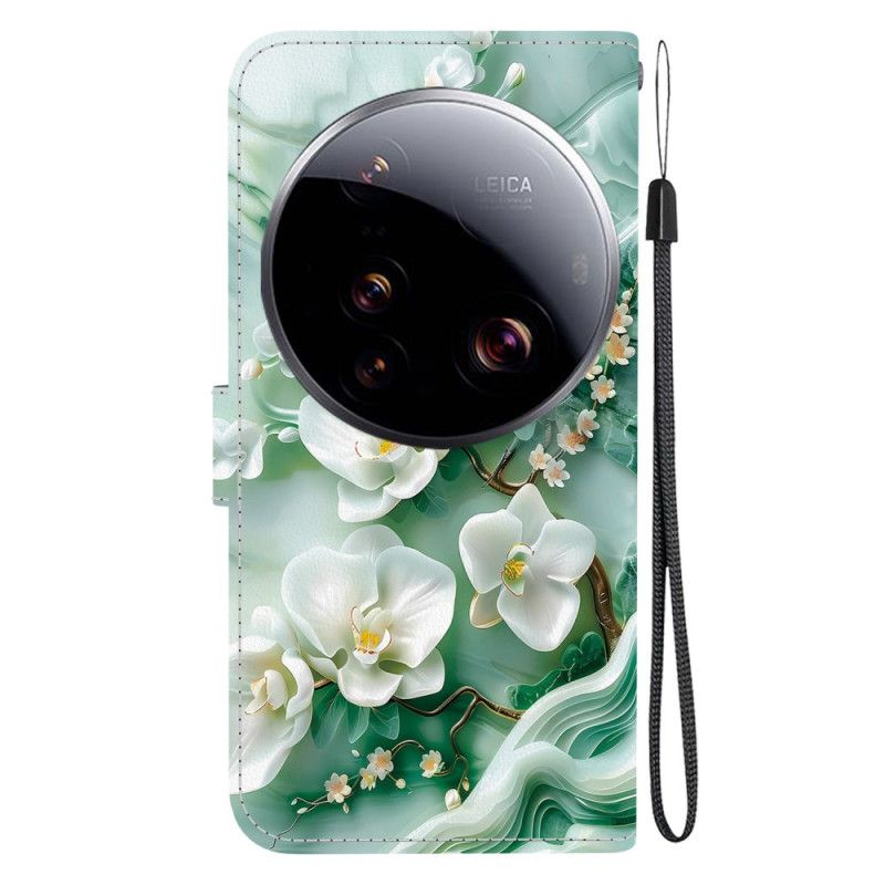 Folio Deksel Xiaomi 15 Ultra Jadeblomster