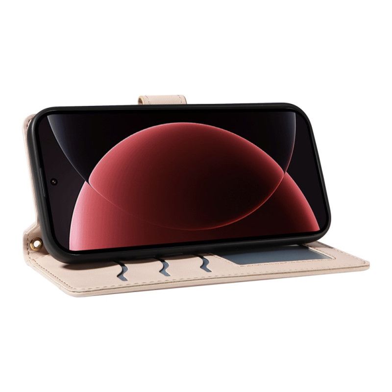 Folio Deksel Xiaomi 15 Ultra Polstret Med Stropp Og Skulderstropp Beskyttelse Deksel