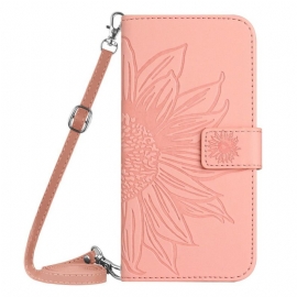 Folio Deksel Xiaomi 15 Ultra Skulderveske Med Solsikketrykk