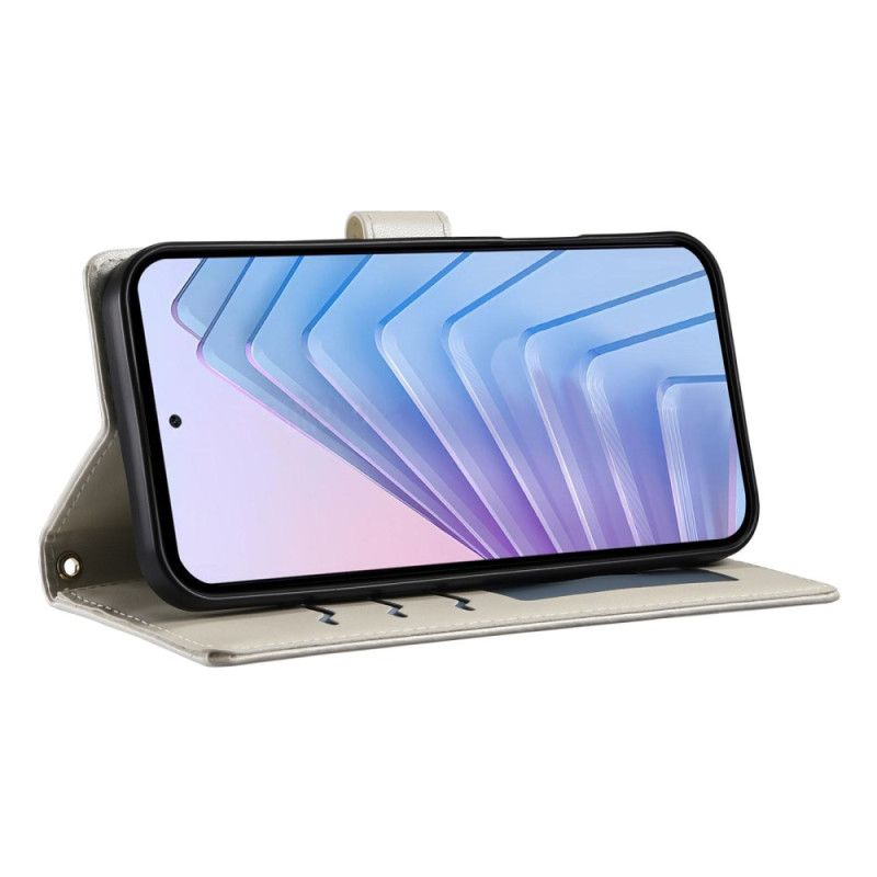 Folio Deksel Xiaomi 15 Ultra Vattert Med Stropp Og Skulderstropp Beskyttelse Deksel