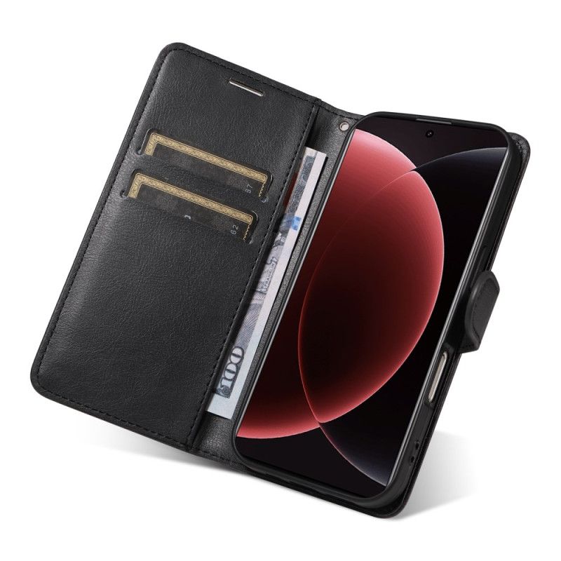 Lærdeksel Folio Deksel Xiaomi 15 Ultra Ensfarget Kunstskinn