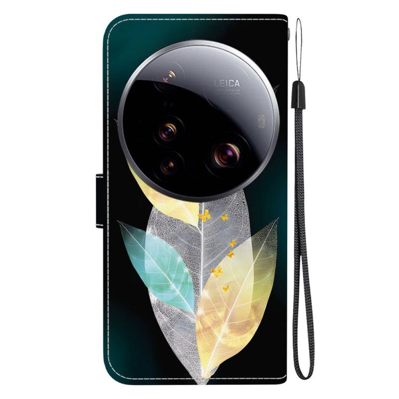 Lærdeksel Folio Deksel Xiaomi 15 Ultra Fargerike Blader