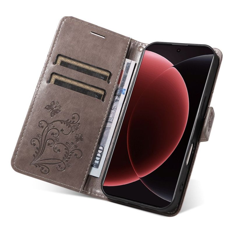 Lærdeksel Folio Deksel Xiaomi 15 Ultra Kjempesommerfugler